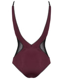 Devil Fashion Gothic Burlesque One-Piece Swimsuit - Red & Black