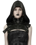 Punk Rave Storm Womens Apocalyptic Gothic Hooded Harness Top