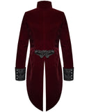Devil Fashion Tresillian Mens Gothic Tailcoat - Red & Black