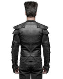 Punk Rave Nightwatch Faux Leather Waistcoat Vest - Black