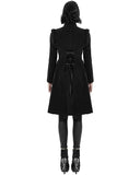 Punk Rave Womens Vespertine Mid-Length Coat - Black