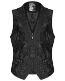 Punk Rave Alasandyre Mens Gothic Pleated Waistcoat Vest