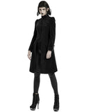 Punk Rave Womens Vespertine Mid-Length Coat - Black