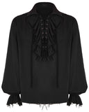 Punk Rave Avery Pirate Shirt - Black