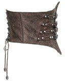 Punk Rave Valkyrie Cincher Corset - Brown