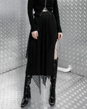 Punk Rave Daily Life ElectroBionic Layered Split Leg Skirt