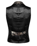 Devil Fashion Aristocrat Mens Waistcoat Vest - Black & Gold