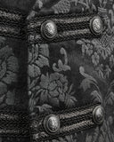 Punk Rave Alcazar Mens Waistcoat Vest - Black Damask