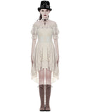 Dark In Love Wildwinde Steampunk Dress - Vintage Off-White/Cream