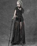 Punk Rave Embracing Fate Long Ethereal Gothic Hooded Waistcoat Gown