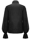 Devil Fashion Ellisandor Mens Gothic Poet Shirt - Black