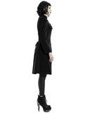 Punk Rave Womens Vespertine Mid-Length Coat - Black