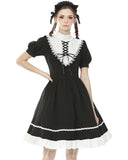 Dark In Love Rebel Princess Gothic Lolita Doll Dress - Black & White