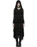 Punk Rave Decayed Ruins Shredded Apocalyptic Witch Hooded Cloak Jacket