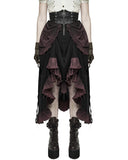 Devil Fashion Tithonia Steampunk Skirt - Black & Red