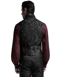 Punk Rave Alasandyre Mens Gothic Pleated Waistcoat Vest