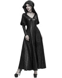 Devil Fashion Womens Long Hooded Gothic Jacket Cloak Dress Faux Leather Witch