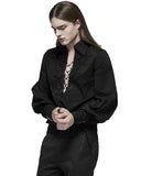 Punk Rave Phineas Mens Regency Gothic Lace Up Poet Shirt