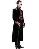 Devil Fashion Marcellus Mens Gothic Coat - Black & Red
