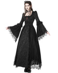 Dark In Love Gothic Courtesan Jacquard Lace Maxi Dress