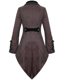 Devil Fashion Libertine's Remorse Womens Gothic Aristocrat Dovetail Coat - Red & Black