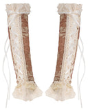 Dark In Love Wildwinde Long Steampunk Sleeves - Brown & Off-White