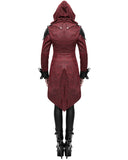 Devil Fashion Womens Gothic Hooded Jacket Coat Red Dieselpunk Assassins Creed