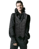 Punk Rave Alcazar Mens Waistcoat Vest - Black Damask