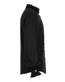 Punk Rave Mens Gothic Steampunk Vampire Dress Shirt Top & Bootlace Tie Black