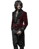 Punk Rave Balthazar Mens Tailcoat - Red