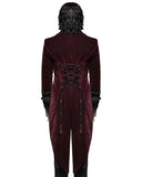 Punk Rave Balthazar Mens Tailcoat - Red