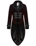 Punk Rave Balthazar Mens Tailcoat - Red
