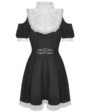 Dark In Love Lost Harlequin Gothic Lolita Dress - Black & White