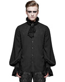 Devil Fashion Calpernicus Mens Gothic Shirt & Cravat - Black