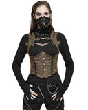Devil Fashion Legion Womens Steampunk Corset Top - Brown