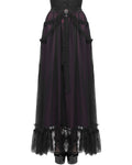 Devil Fashion Gothic Courtesan Layered Bustle Skirt - Red & Black