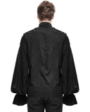 Devil Fashion Ellisandor Mens Gothic Poet Shirt - Black