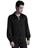 Punk Rave Mens Serpentine Gothic Dandy Shirt - Black