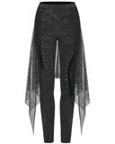 Punk Rave Eternal Flame Womens Apocalyptic Gothic Half-Skirt Leggings - Black