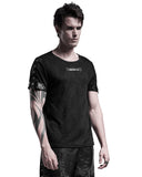 Punk Rave Atompunk Mens Apocalyptic Broken Knit T-Shirt Top