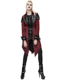 Devil Fashion Womens Gothic Hooded Jacket Coat Red Dieselpunk Assassins Creed