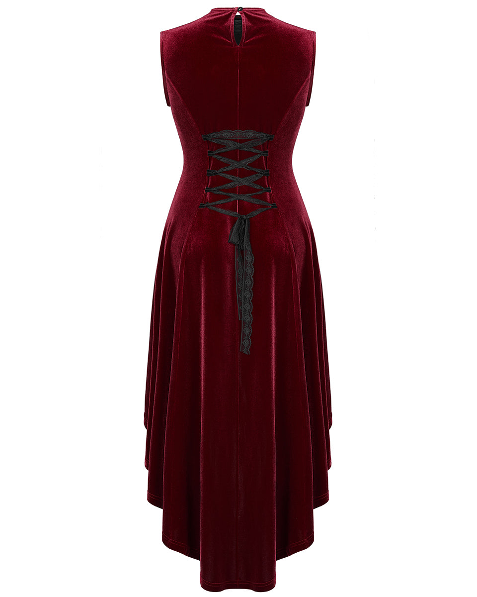 Punk Rave Scarlet Seduction Gothic Evening Dress - Red Violent Delights Punk Rave Scarlet Seduction Gothic Evening Dress - Red Violent Delights