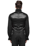 Devil Fashion Draeden Mens Steampunk Waistcoat Vest - Black Damask