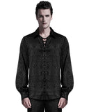 Punk Rave Mens Serpentine Gothic Dandy Shirt - Black