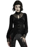 Punk Rave Oleandra Womens Baroque Gothic Blouse Top