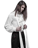 Punk Rave Columbus Mens Shirt - White