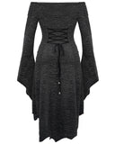 Devil Fashion Astrallia Womens Off-Shoulder Gothic Witch Dress