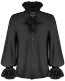 Devil Fashion Calpernicus Mens Gothic Shirt & Cravat - Black