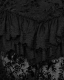 Punk Rave Dark Decadence Flocked Lace Gothic Maxi Skirt