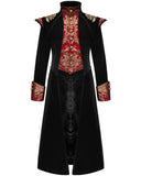 Devil Fashion Marcellus Mens Gothic Coat - Black & Red